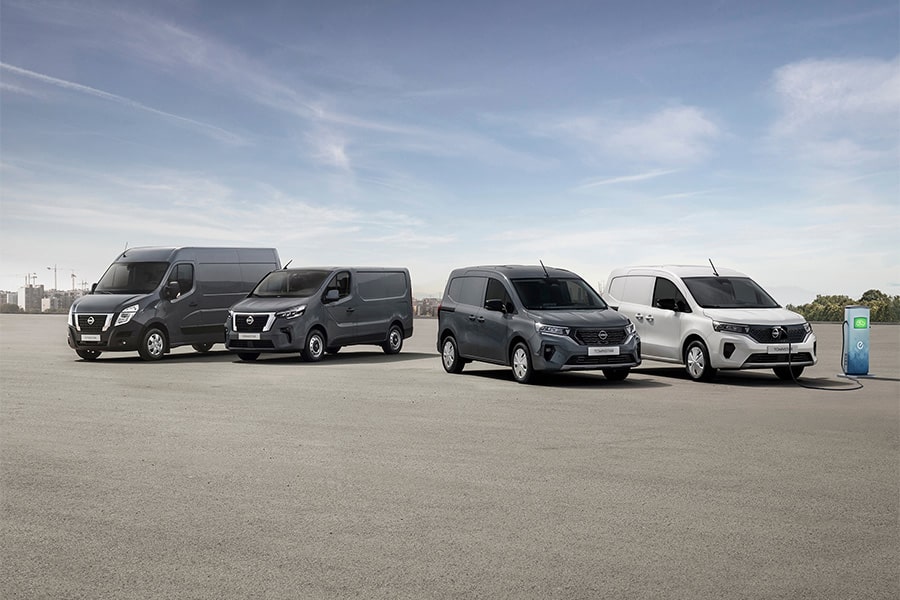 De bedrijfsvoertuigen van Nissan