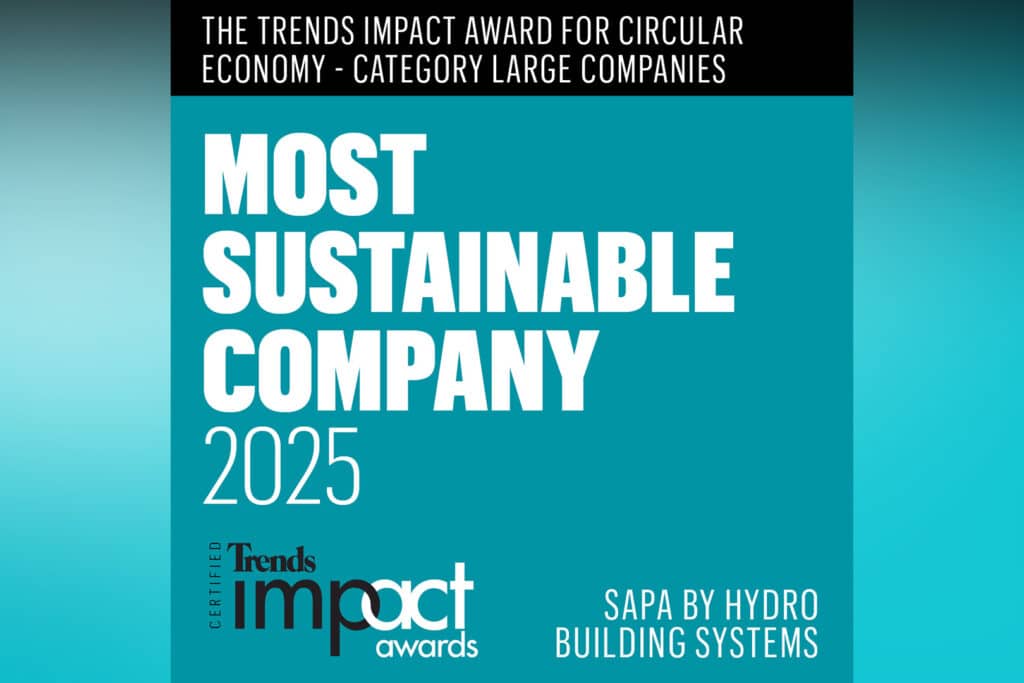 SAPA wint Trends Impact Award voor Circulaire Economie (categorie grote bedrijven) 1