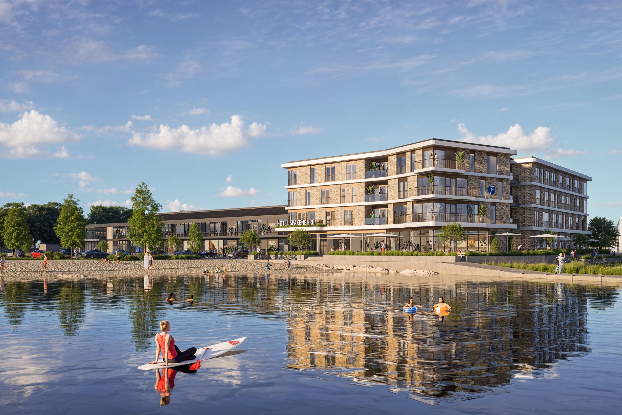 Weids uitzicht op strand en water vanuit Hotel Spakenburg 20