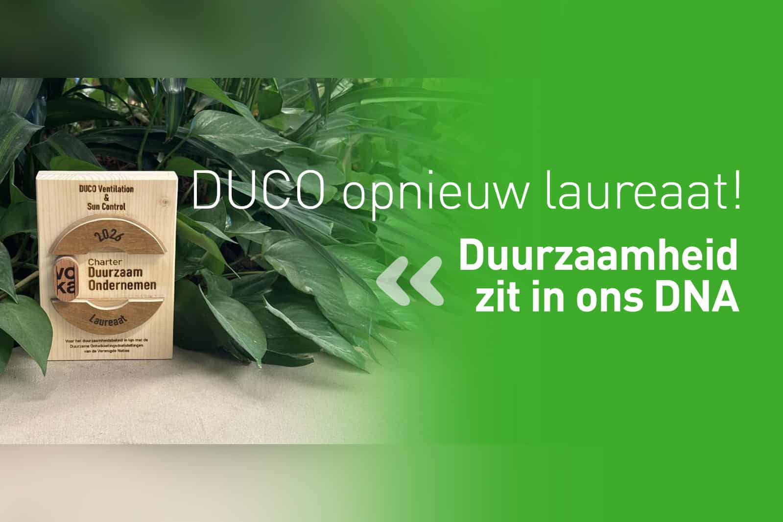 DUCO ontvangt opnieuw het VCDO-certificaat voor duurzaam ondernemen in 2026 1
