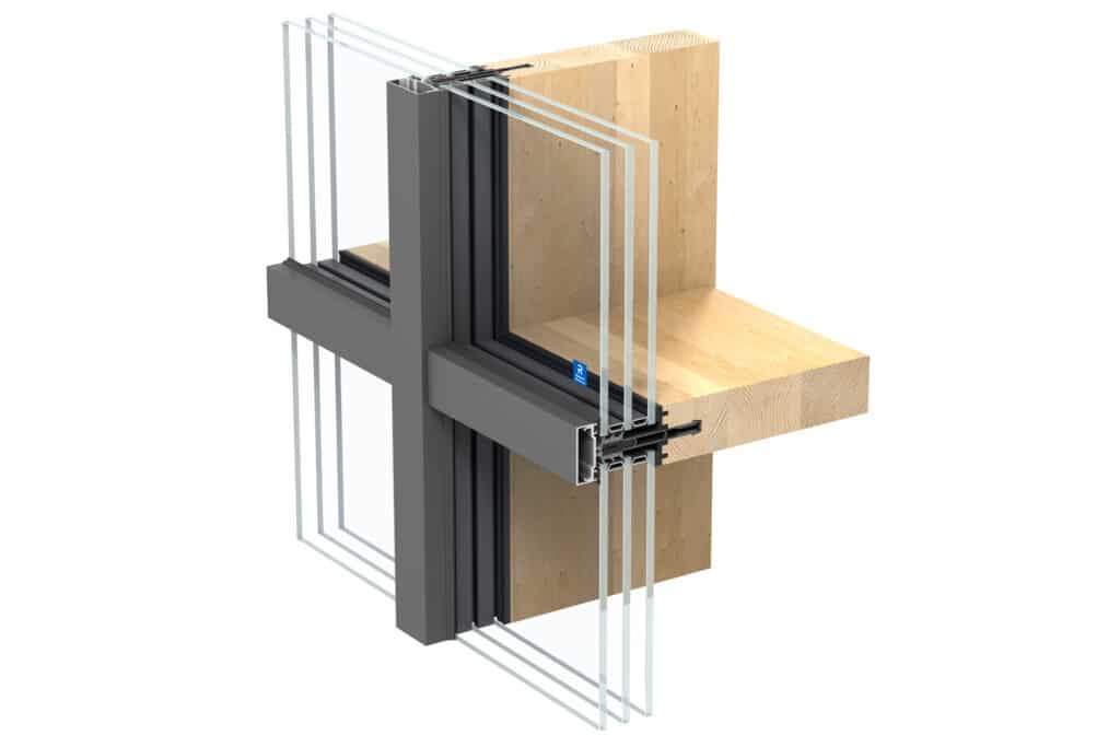 Reynaers Aluminium breidt portfolio uit met TimberWall 50, eerste hybride hout-aluminium vliesgevel 3